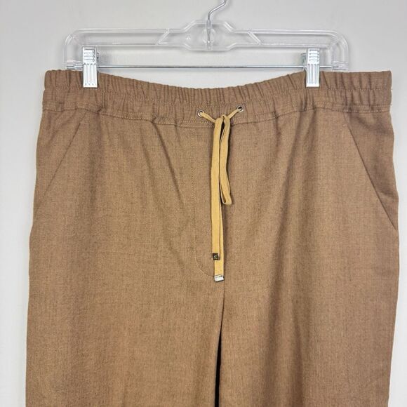3.1 PHILLIP LIM | Khaki Green Wool Drawstring Trouser Pants Women’s Size 6 - Picture 3 of 9